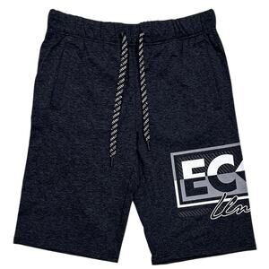 Ecko Unltd Men's Reflective Puff Print Activewear Shorts in Jet Black